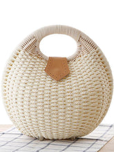 Load image into Gallery viewer, Natural Straw Woven Shell Clutch Beach Handbag