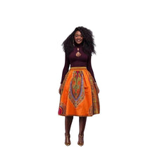 Load image into Gallery viewer, African Print High Waist Casual Skirt