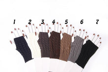 Load image into Gallery viewer, Half refers to the warm knit typing women s thick wool Half palm gloves - 1