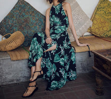 Load image into Gallery viewer, VINTAGE FLORAL BACKLESS MAXI DRESS