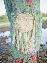Load image into Gallery viewer, Hand-woven Mandala Holiday Hippie Cotton Tassel Shoulder Bag