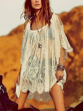 Load image into Gallery viewer, Vintage Hippie Boho Floral Lace Crochet Cover-Up