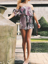 Load image into Gallery viewer, Print Bohemia Strapless Romper