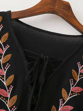 Load image into Gallery viewer, Fashion Inwrought Floral-Print Lace-up V Neck Bohemia Beach Dress