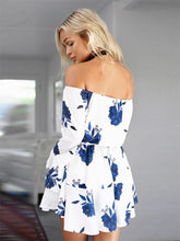 Load image into Gallery viewer, Floral Print Off-the-shoulder Ruffled Mini Dress