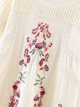 Load image into Gallery viewer, Split-joint Embroidered Mini Dress