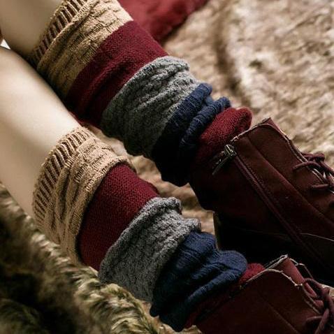Fashion Stripe Over Knee-high Stocking