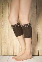 Load image into Gallery viewer, Boot cuff thick short-sleeved thick thick bamboo knit wool yarn socks - 6