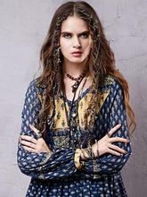 Load image into Gallery viewer, Split-joint Printed Shirt Mini Bohemia Dress
