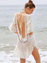 Load image into Gallery viewer, Pompoms Backless Cover-Ups Swimwear