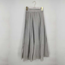 Load image into Gallery viewer, Women Linen Cotton Long Skirts Elastic Waist Pleated Maxi Skirts Beach Boho Vintage Summer Skirts Faldas Saia