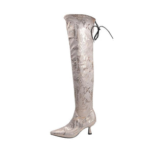 Pointed fashion boots high heel sleeve boots