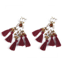 Load image into Gallery viewer, 1 pair tassel earring make statement fashion fringed Bohemia jewelry for party