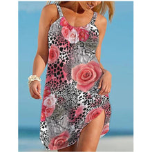 Load image into Gallery viewer, Printed beach skirt small fresh City Leisure printed women&#39;s A-line dress