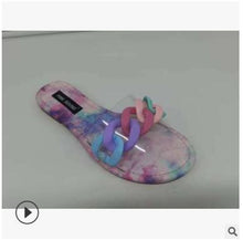 Load image into Gallery viewer, Large Size Women&#39;s Shoes Candy Color Sweet Wind Cool Slippers