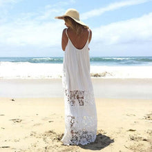 Load image into Gallery viewer, Spaghetti Strap Lace Splice Beach Maxi Dress 2