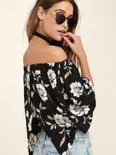 Load image into Gallery viewer, Fashion Floral Off Shoulder 3/4 Sleeve Blouse Shirt Tops