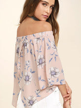 Load image into Gallery viewer, Fashion Floral Off Shoulder 3/4 Sleeve Blouse Shirt Tops