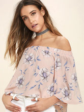 Load image into Gallery viewer, Fashion Floral Off Shoulder 3/4 Sleeve Blouse Shirt Tops