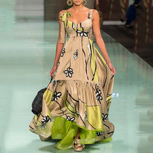 Load image into Gallery viewer, Spring summer new print halter strap print irregular Bohemian women&#39;s dress
