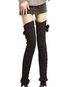 Knitting Solid Color Over Knee-high Stocking