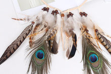 Load image into Gallery viewer, Gypsy Indian Hippie Bohemian Feather Hair Band Headwear