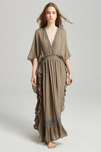 Load image into Gallery viewer, BOHO DEEP-V HIGH-WAISTED BACKLESS LONG DRESS