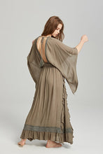 Load image into Gallery viewer, BOHO DEEP-V HIGH-WAISTED BACKLESS LONG DRESS