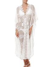 Load image into Gallery viewer, Lace White Split Front Long Bohemia Beach Dress