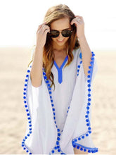 Load image into Gallery viewer, Simple Fashion with Tassels V Neck Beach Dress Mini Dress