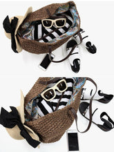 Load image into Gallery viewer, Straw Bag Beach Bag Grass Bag Simple Crochet Bag Rattan