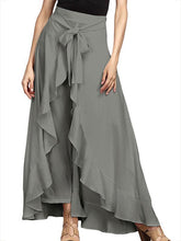 Load image into Gallery viewer, Solid Color Irregular High Waist Maxi Skirt