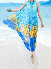 Load image into Gallery viewer, Chiffon Printed Sleeveless Plus Size Bohemia Beach Maxi Dress