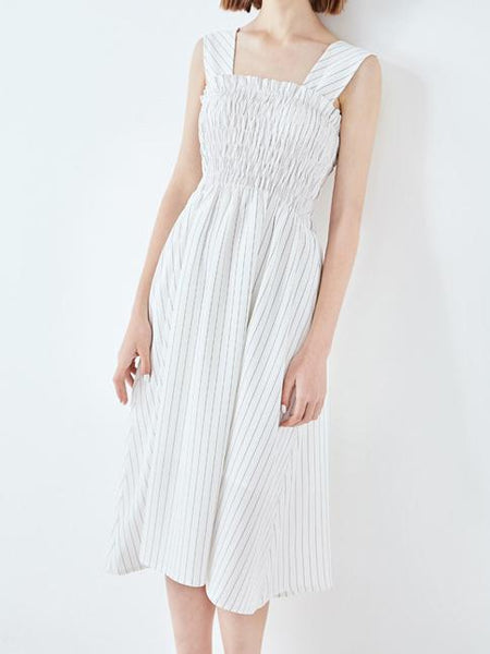 VINTAGE STRIPES MIDI DRESS
