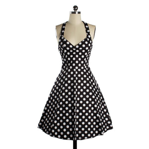 Polka Dot Halter Vintage Mini Dress