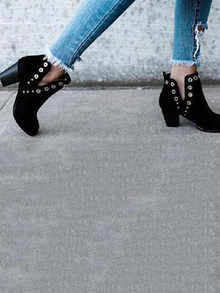 Black High-heel Ankle Chelsea Boots Shoes