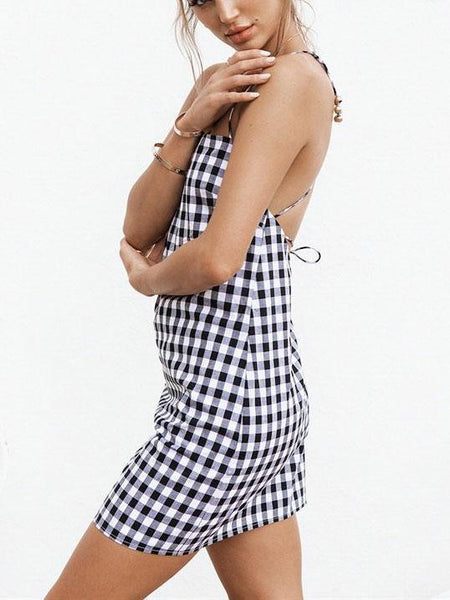 Sexy Backcross Bodycon Mini Dress