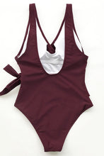 Load image into Gallery viewer, Elegant Dance Solid One-piece Swimsuit