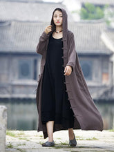 Load image into Gallery viewer, Solid Color Long Sleeve Hoodie Outwear Cardigan