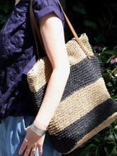 Load image into Gallery viewer, Women&#39;s Straw Bag Holiday Shoulder Woven Bag Beach Bag