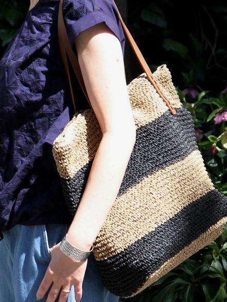 Women's Straw Bag Holiday Shoulder Woven Bag Beach Bag
