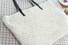 Load image into Gallery viewer, Straw Bag Beach Bag Grass Bag Simple Crochet Bag Rattan