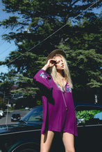 Load image into Gallery viewer, Embroidered Long Sleeve Bohemia Beach Mini Dress