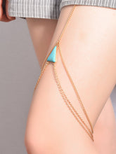Load image into Gallery viewer, Wild Personality Geometric Turquoise Multi-Layer Leg Chain