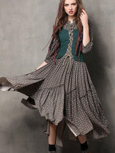 Load image into Gallery viewer, Original Vintage Buckle Embroidered Slim Dress