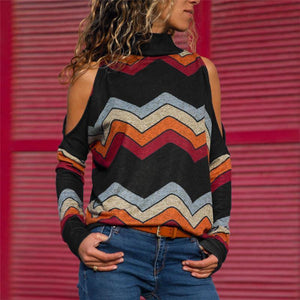 Sexy High Neck Knitted Winter Pullover Sweater