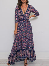 Load image into Gallery viewer, Surplice Printed Fashion Date Maxi Dress