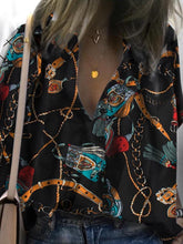 Load image into Gallery viewer, Casual Printed Colour Loose Long Sleeve Shirt