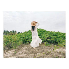 Load image into Gallery viewer, Embroidered White Long Sleeve Boho Dress