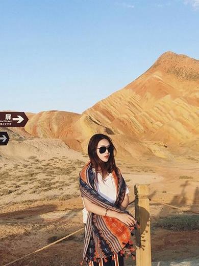 Autumn And Winter New Bohemian Retro Art Stripe Tassel Soft Cotton Scarf Shawl